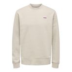 Only & Sons Erkek Sweatshirt, Krem, M Beden