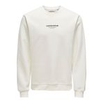 ONLY & SONS Erkek Sweatshirt ONSCURATED REG CREW NECK SWEAT Cloud Dancer XL