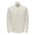 ONLY & SONS Erkek Sweatshirt ONSRILEY Sweatshirt, Antik Beyaz, XXL