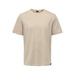 Only & Sons Erkek T-Shirt, Kısa Kollu, Regular Fit, Gümüş, S Beden