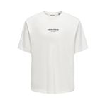 ONLY & SONS Erkek T-Shirt ONSCURATED tişört, Cloud Dancer., S