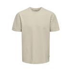 Only & Sons Erkek T-Shirt ONSKIAN T-Shirt, Gümüş Astar, S