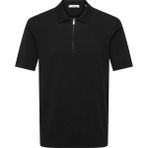 Only & Sons Erkek Yarım Fermuarlı Siyah T-Shirt - 22028606