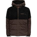 Only & Sons Erkek Yarım Peluş Kapüşonlu Mont 22026160 - Siyah - 2XL