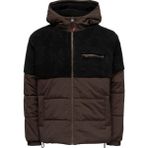 Only & Sons Erkek Yarım Peluş Kapüşonlu Mont 22026160 - Siyah