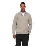 Only & Sons Erkek Yüksek Yaka Yarım Fermuarlı Sweatshirt, Ekru, XL