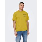 Only & Sons Farris Life Rlx Elon Street Ss Erkek Tişört 22024796 M - Sarı