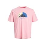 Only & Sons JORTULUM LOGO TEE SS CREW NECK LN Erkek Tişört, Prism Pink, XXL