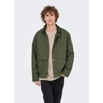 Only & Sons Kapitone Ceket, L, ONSKOSMO PADDED JACKET OT, Haki, Erkek