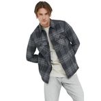 Only & Sons Kapitone Kareli Gömlek, S, 80646202322023584, Antrasit, Erkek