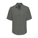 Only & Sons Kısa Kol Viskon Gömlek - Dash, S, 22024164, Castor Gray, Erkek