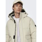 Only & Sons Krem Erkek Mont Onscarl Lıfe Quılted Jacket Noos Ot - XL