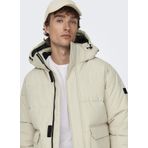 Only & Sons Krem Erkek Mont ONSCARL LIFE QUILTED JACKET NOOS OT