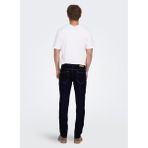 Only & Sons Normal Bel Dar Lacivert Erkek Denim Pantolon Onsloom Slım Rınse 9835 Pım Dnm