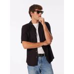 Only & Sons Normal Siyah Düz Erkek Gömlek ONSDASH LIFE REG SOLID VISC RES SS