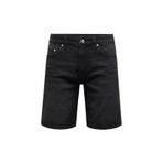 Only & Sons Normal Siyah Erkek Denim Şort ONSWEFT WB 8008 PIM DNM SHORTS VD