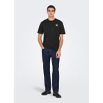 Only & Sons O Yaka Baskılı Siyah Erkek T-Shirt Onsarch Logo Reg Ss Tee Cs - M