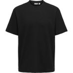 Only & Sons O Yaka Düz Siyah Erkek T-Shirt 22034232 Onsnoble Rlx Ss Tee Noos - M