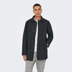 Only & Sons Only&Sons Hall Coat Erkek Siyah Klasik Yaka Kaban - M