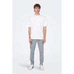 Only & Sons Only&Sons ONSFRED LIFE RLX SS TEE N Beyaz Erkek Kısa Kol T-Shirt - XL - Bright White