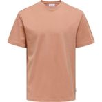 Only & Sons Only&Sons ONSFRED LIFE RLX SS TEE N Kahverengi Erkek Kısa Kol T-Shirt - XL