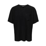 Only & Sons Onsasher Rlx Pleated Pocket Ss Tee Black Erkek T-shirt