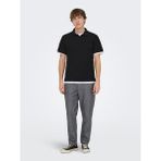 Only & Sons Onsben Reg Ss Polo Shırt Noos Erkek Siyah T-Shirt - 22035825 - 2XL