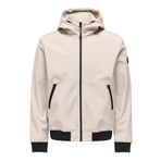 ONLY & SONS Onsbowie Softshell Bomber OTW Softshell erkek montu, Gümüş Astar, L