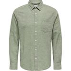 Only & Sons Onscaıden Lıfe Reg Ls 1 Pkt Shırt Noos Taş - Yeşil