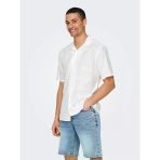 Only & Sons Onscaıden Lıfe Ss Solıd Resort Lınennoos Erkek White Gömlek - 22025116