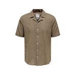 Only & Sons Onscaıden Lıfe Ss Solıd Resort Lınennoos Erkek Yeşil Gömlek - 22025116