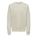 Only & Sons Onsconnor Authentic Reg Crew Neck Antique White Erkek Sweatshirt