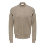 Only & Sons ONSCOOPER REG LS 12 Cardigan Knit Erkek Hırka, Gri, XXL Beden