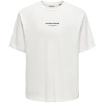Only & Sons Onscurated Rlx Prınt Ss Tee Tr Erkek Beyaz T-Shirt - 22039102
