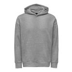 Only & Sons Onsdan Life Rlx Heavy Sweat Hoodie Noos Açık Gri Melanj Erkek Sweatshirt