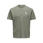 Only & Sons Onsdawson Regular Fit Kısa Kollu T-Shirt Açık Yeşil, L, 22033190, açık yeşil, Erkek