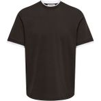 Only & Sons Onsdean Rlx Ss Double Layer Tee Erkek Kahverengi T-Shirt - 22041397 - XS