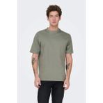 Only & Sons Onsfred % 100 Pamuk Relaxed Fit Bisiklet Yaka T Shirt Erkek T Shirt 22022532 - Açık Haki