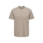Only & Sons ONSFRED LIFE RLX SS STRIPE TEE NOOS Erkek Brown T-Shirt - 22036384