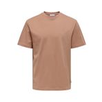 ONLY & SONS Onsfred Life RLX Ss Tee Noos erkek tişörtü, Mantar., S