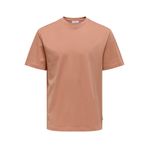 ONLY & SONS Onsfred Life RLX Ss Tee Noos erkek tişörtü, Mantar., XL