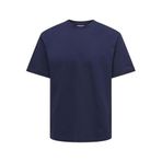 ONLY & SONS Onsfred Life RLX Ss Tee Noos erkek tişörtü, Mavi, XL