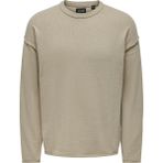 Only & Sons Onskasey Lıfe Ds 5 Crew Knıt Erkek Gri Kazak - 22026495
