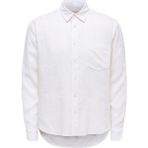 Only & Sons Onslaurence Ls Lınen Blend Shırt Erkek Beyaz Gömlek - 22036239 - 2XL