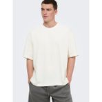 Only & Sons Onslenny Ovz Ss Strct Tee Noos Erkek Beyaz T-Shirt - 22036392 - M