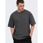 Only & Sons Onslenny Ovz Ss Strct Tee Noos Erkek Gri T-Shirt - 22036392 - 2XL
