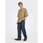 Only & Sons Onslenny Ovz Ss Strct Tee Noos Erkek Kahverengi T-Shirt - 22036392