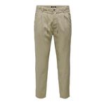 Only & Sons Onsleo Crop Linen Mix 0048 Pant Chinchilla Erkek Pantolon