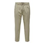 Only & Sons Onsleo Crop Linen Mix 0048 Pant Koyu Bej Erkek Pantolon