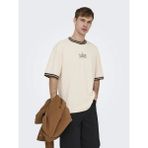 Only & Sons Onsles Classiques Caspian Boxy Ss Tee Erkek T-Shirt Bej (22037720) - M